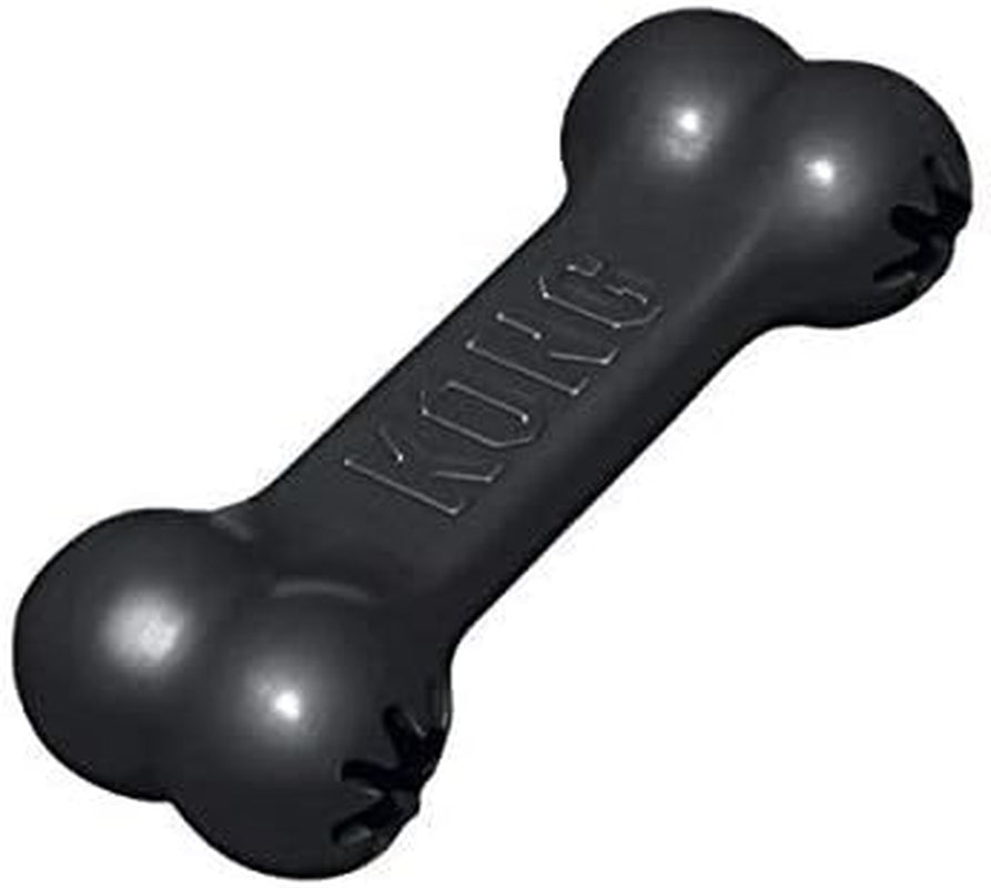 Extreme Goodie Bone™ - Durable Rubber Dog Bone for Power Chewers, Black - for Medium Dogs