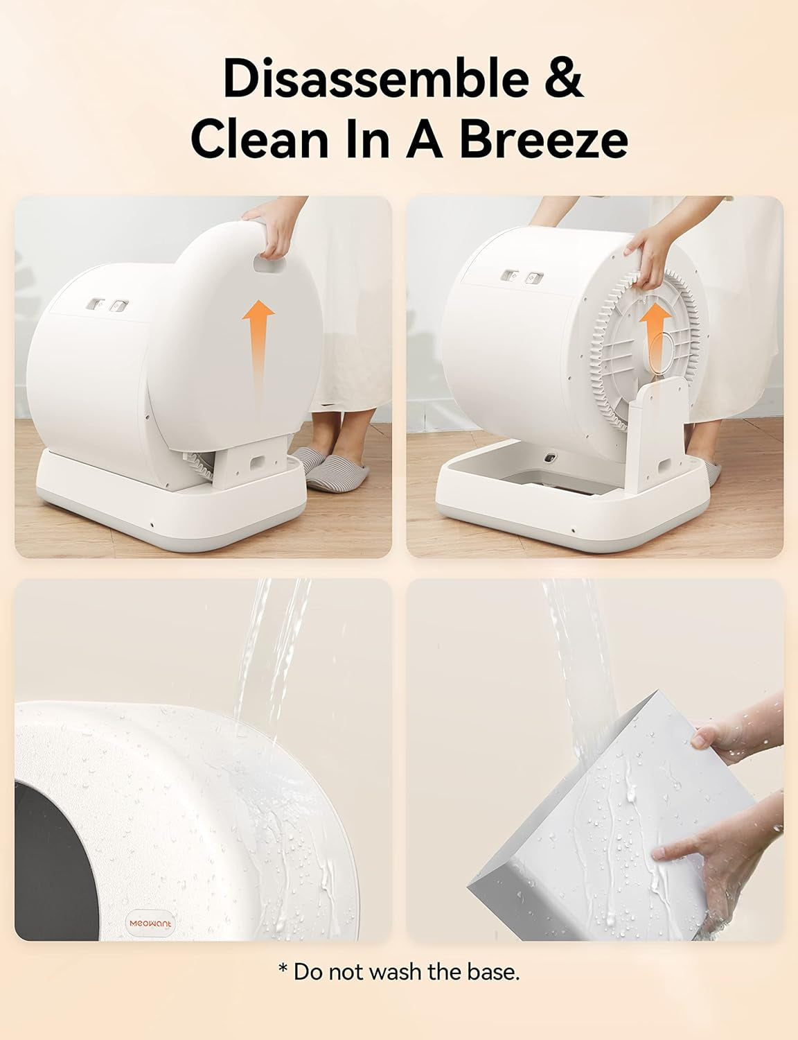 Self-Cleaning Cat Litter Box, Integrated Safety Protection Automatic Cat Litter Box for Multi Cats, Extra Large/Odor Isolation/App Control Cat Litter Box, Confirm Seller Is【-Direct】