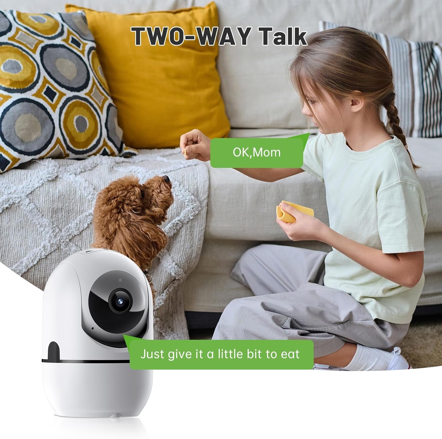 2K Indoor Security Camera 5G&2.4G Wifi Dog Pet Camera with Phone App,360°Home Security Camera Indoor,Baby Monitor Camera Surveillance Interieur Motion Sensor Night Vision 2-Way Audio,Nanny Cam