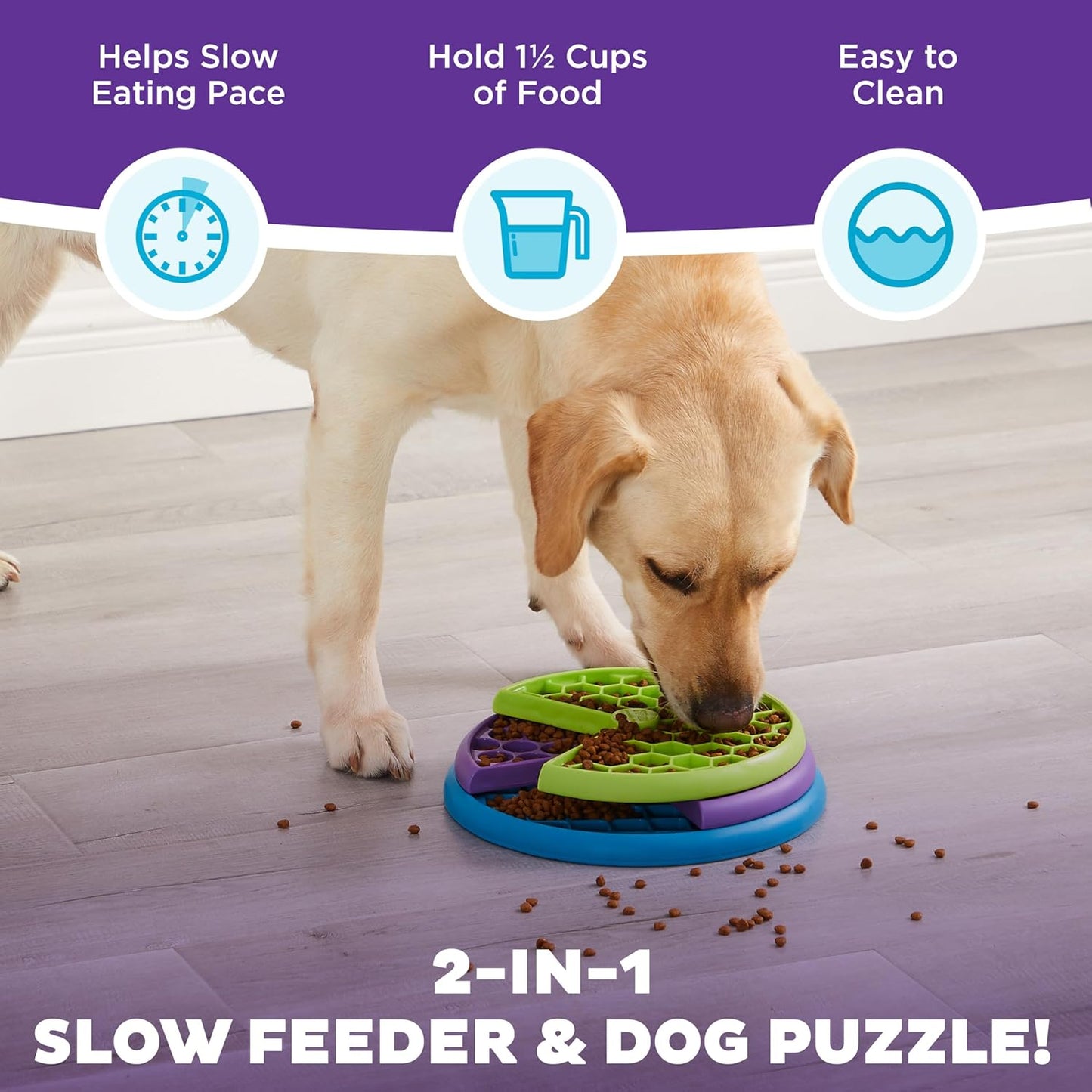 Nina Ottosson by  Lickin' Layers Interactive Dog Puzzle Game and Slow Feeder