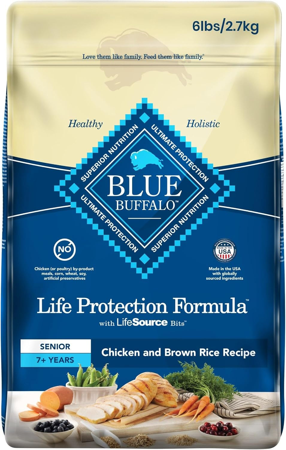 Life Protection Formula Adult Dog Food - Natural Dry Dog Food for Adult Dogs - Chicken and Brown Rice - 11.7 Kg Bag