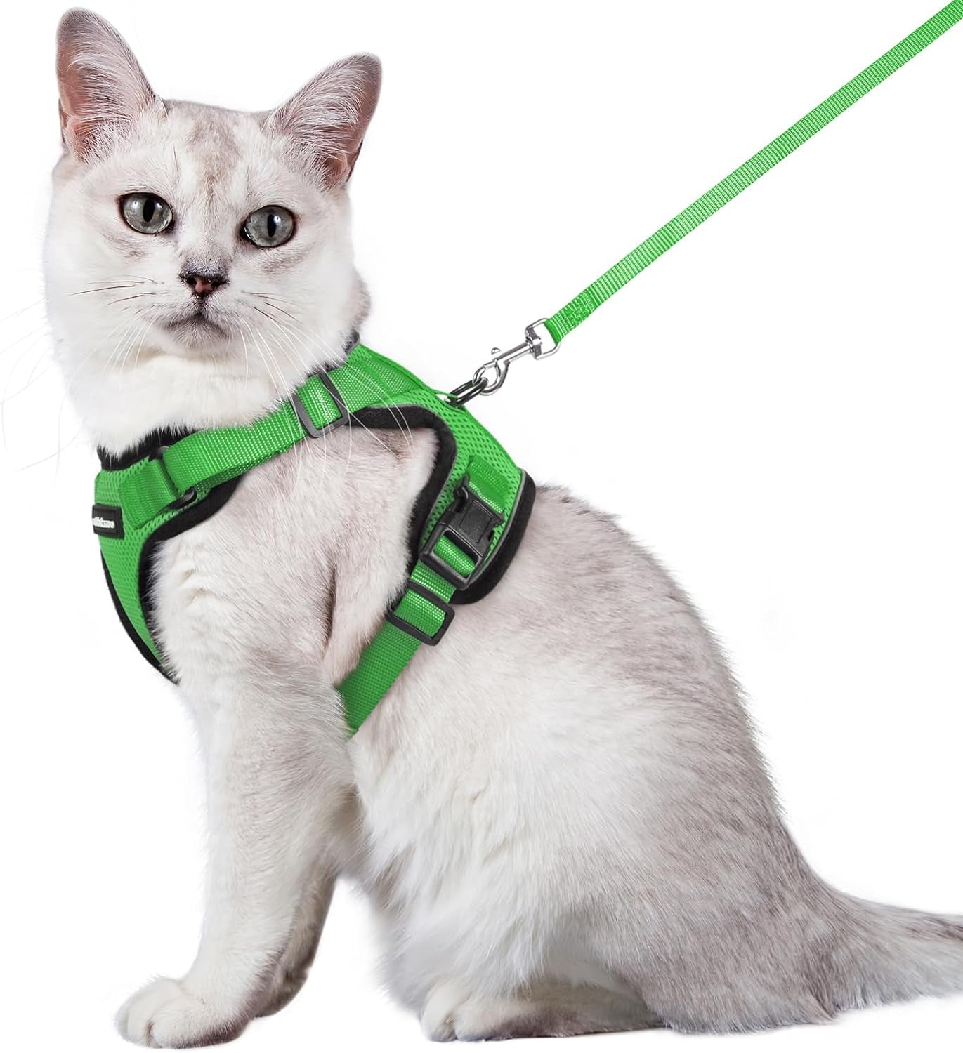 Cat Harness and Leash for Walking, Escape Proof Soft Adjustable Vest Harnesses for Small Medium Cats, Easy Control Breathable Reflective Strips Jacket, XS, Black