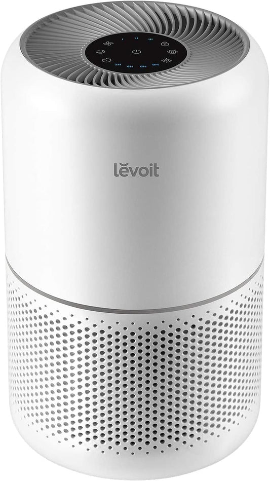 Air Purifiers Large Room Bedroom Home up to 1095 Ft², 4 Customized Replacement Filter Remove Allergies Smoke Pet Hair Dust Odor, Air Cleaner with Sleep Mode and Timer, Core 300 White