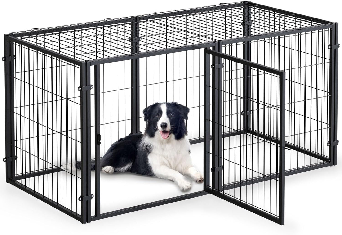 Heavy Duty Large Dog Crate, 48" L X 28" H, Dog Cage, Dog Kennel, Big Dog Crate for Small Medium Large Dogs, Puppy Dog Playpen, Pet Cage, Pet Playpen Yard, Indoor Outdoor, XL