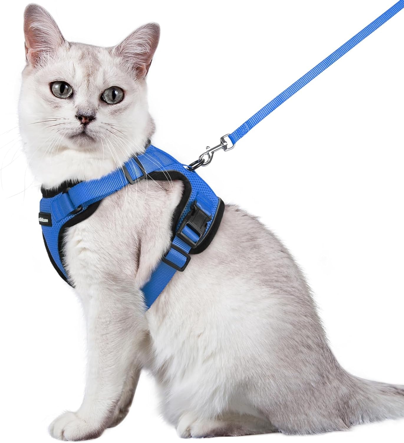 Cat Harness and Leash for Walking, Escape Proof Soft Adjustable Vest Harnesses for Small Medium Cats, Easy Control Breathable Reflective Strips Jacket, XS, Black