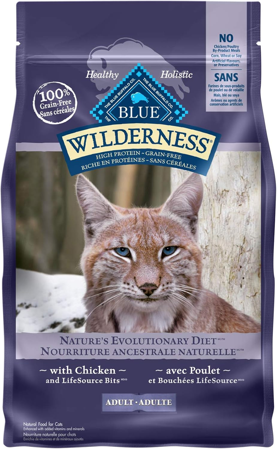 Wilderness High Protein Grain Free, Natural Adult Dry Cat Food, Salmon 2.2Kg Bag - Medium Bag, Kibble