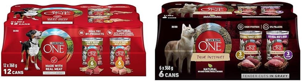 Tender Cuts Wet Dog Food, in Gravy Variety Pack 2 Flavours - 368 G Can (12 Pack)