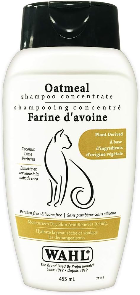 Canada Cat Oatmeal Shampoo, Helps Soothe Dry, Itchy, Irritated Skin While Reducing Shedding Leaving a Healthy Coat, Cat Shampoo, Plant Derived, Paraben Free, 455Ml - Model 58346