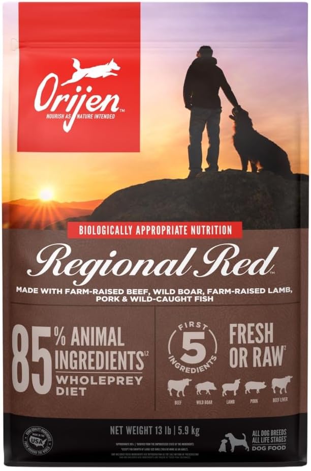 Regional RED Dry Dog Food, Grain Free and Poultry Free Dog Food, Fresh or Raw Ingredients, 13Lb