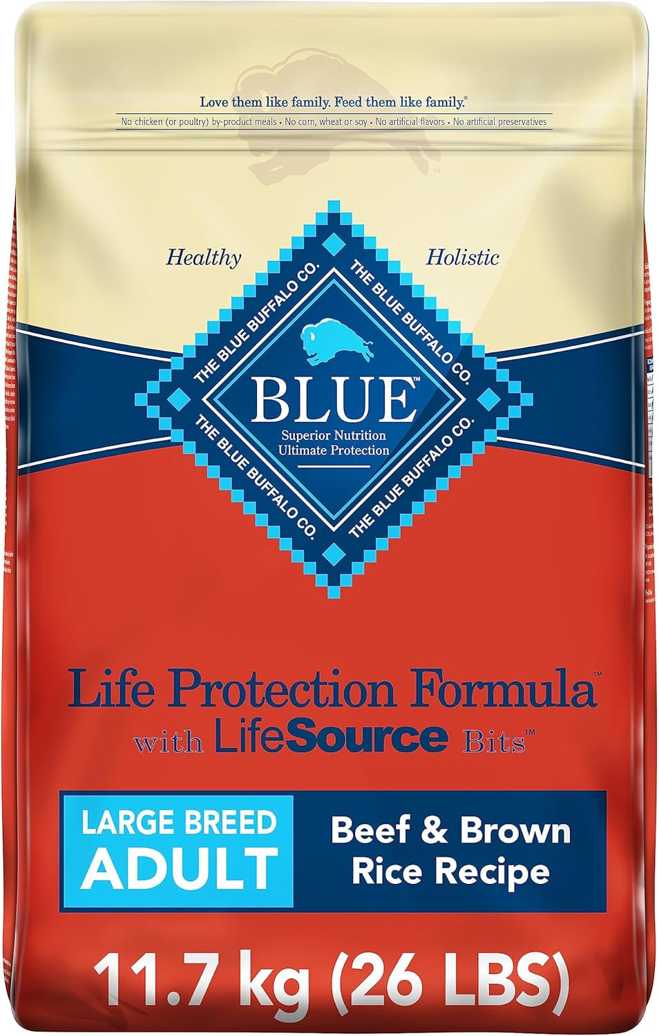 Life Protection Formula Adult Dog Food - Natural Dry Dog Food for Adult Dogs - Chicken and Brown Rice - 11.7 Kg Bag