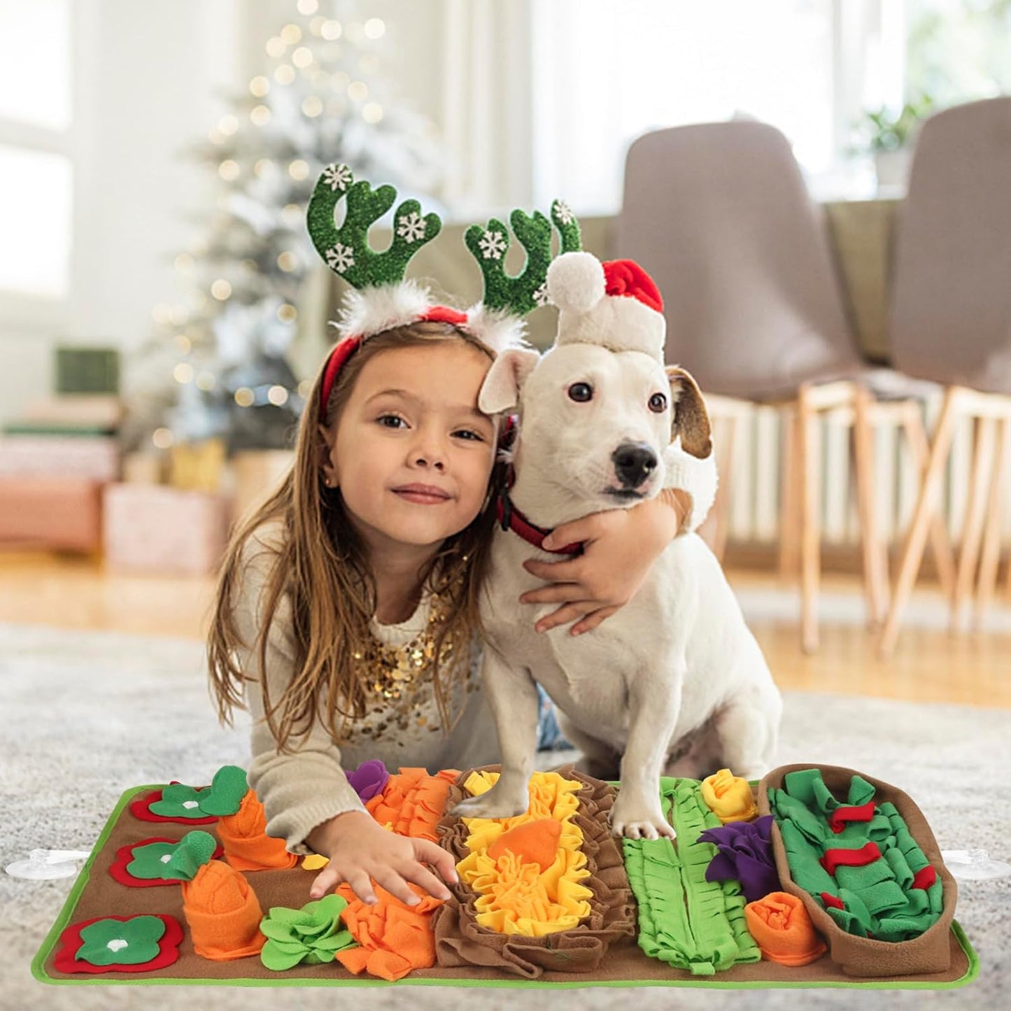 Snuffle Mat for Dogs Large Breed, 32'' X 20'' Sniff Mat for Dogs Slow Eating and Treats Mind, Enrichment Digging Toys for Dogs Mental Stimulation & Encourages Natural Foraging Skills