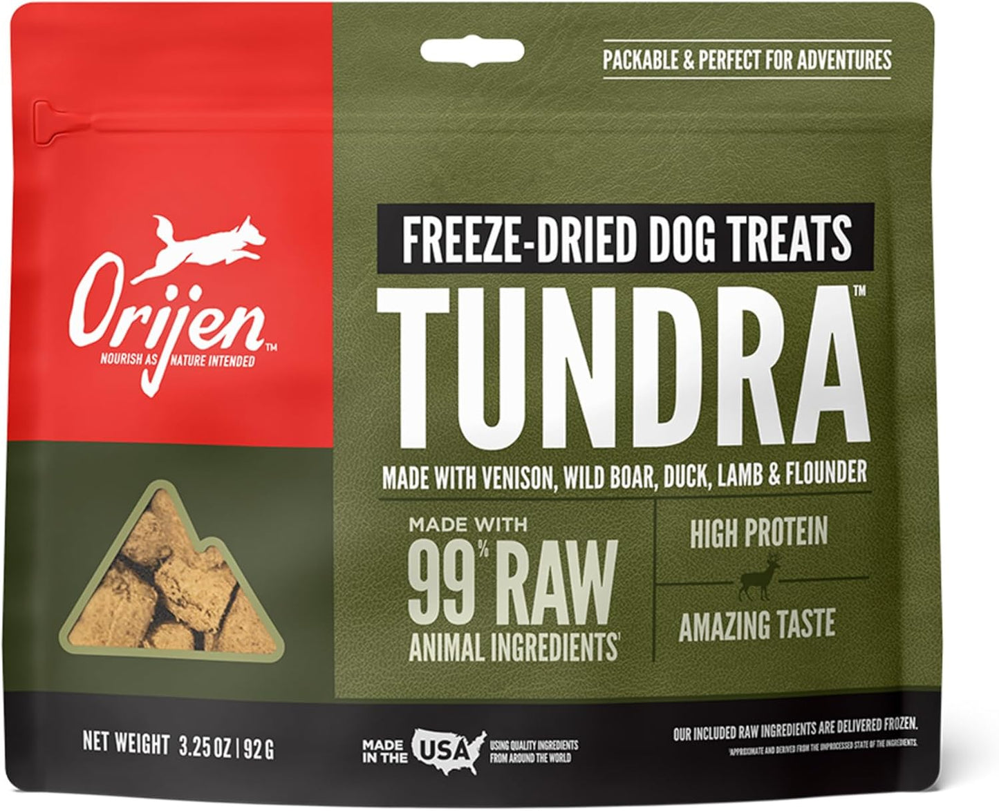 Freeze Dried Tundra Dog Treats, Wholeprey Ingredients, 3.25Oz