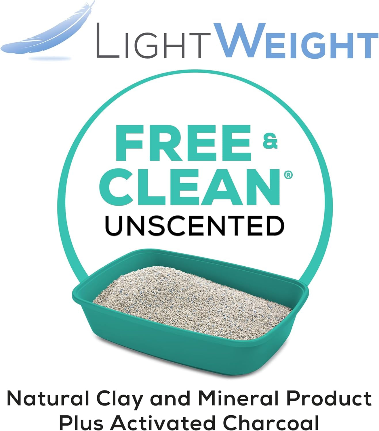 Free & Clean Cat Litter, Lightweight Unscented Multi-Cat - 5.44 Kg Box