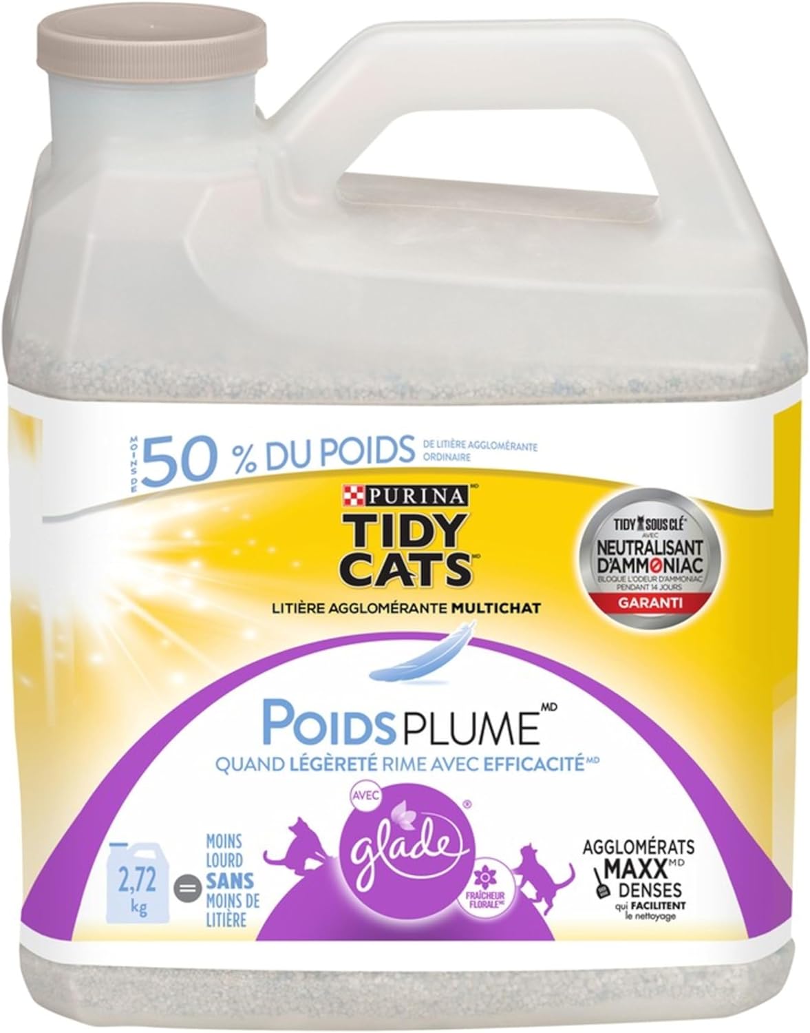 Glade Clean Blossoms Cat Litter, Lightweight Multi-Cat - 2.72 Kg Jug