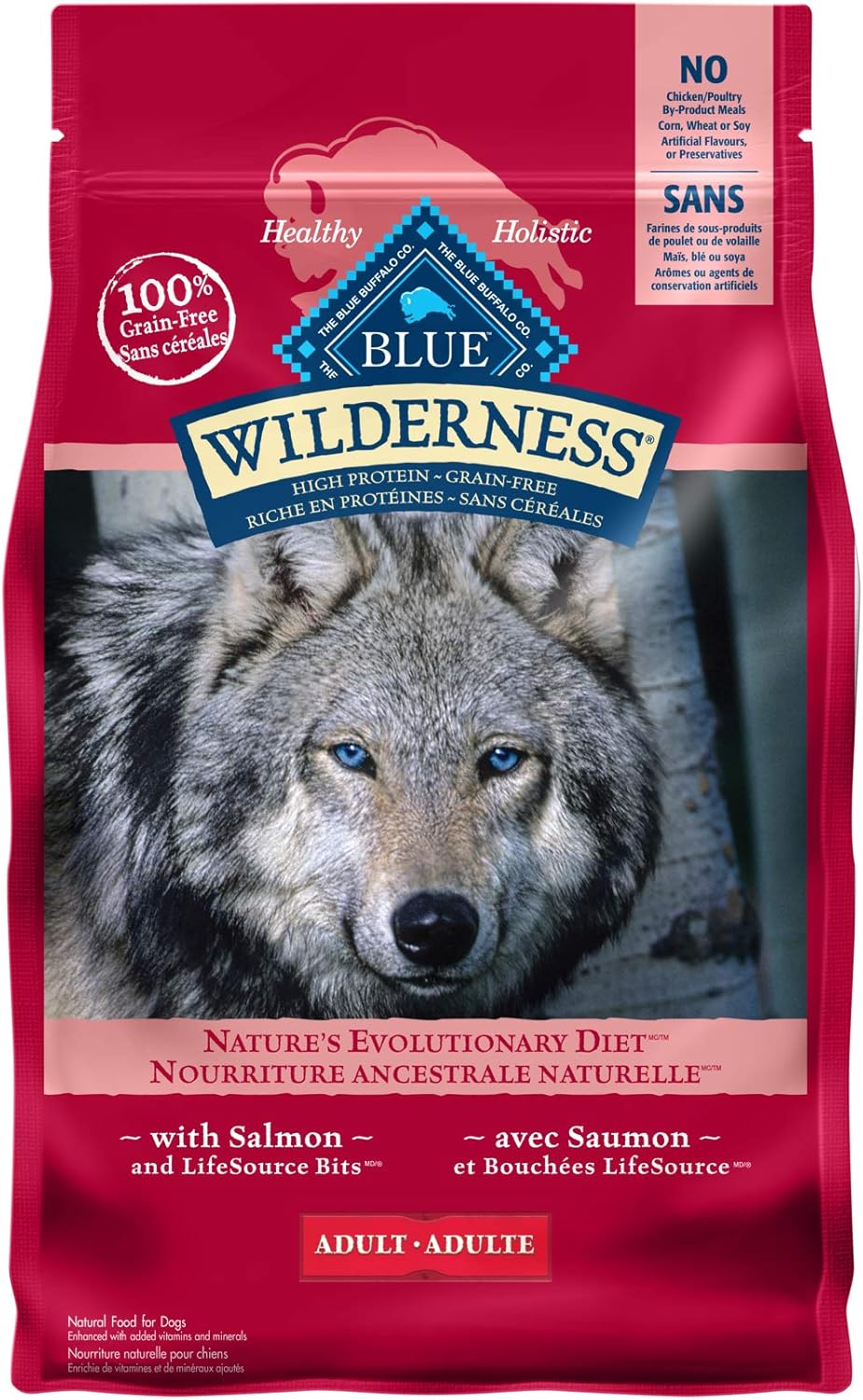 Wilderness High Protein Grain Free, Natural Adult Large Breed Dry Dog Food, Chicken 10.8Kg Bag - 24 Lb, Kibble