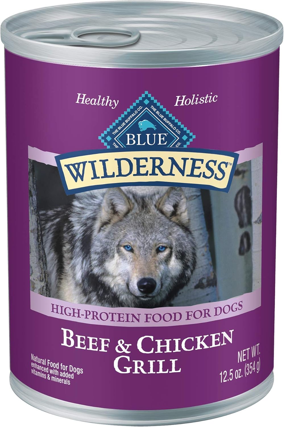 Wilderness High Protein Grain Free, Natural Senior Wet Dog Food, Turkey & Chicken Grill 354G Can (Pack of 12)