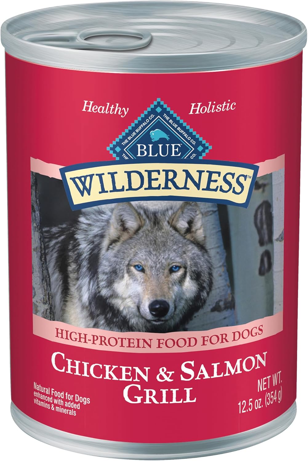 Wilderness High Protein Grain Free, Natural Senior Wet Dog Food, Turkey & Chicken Grill 354G Can (Pack of 12)