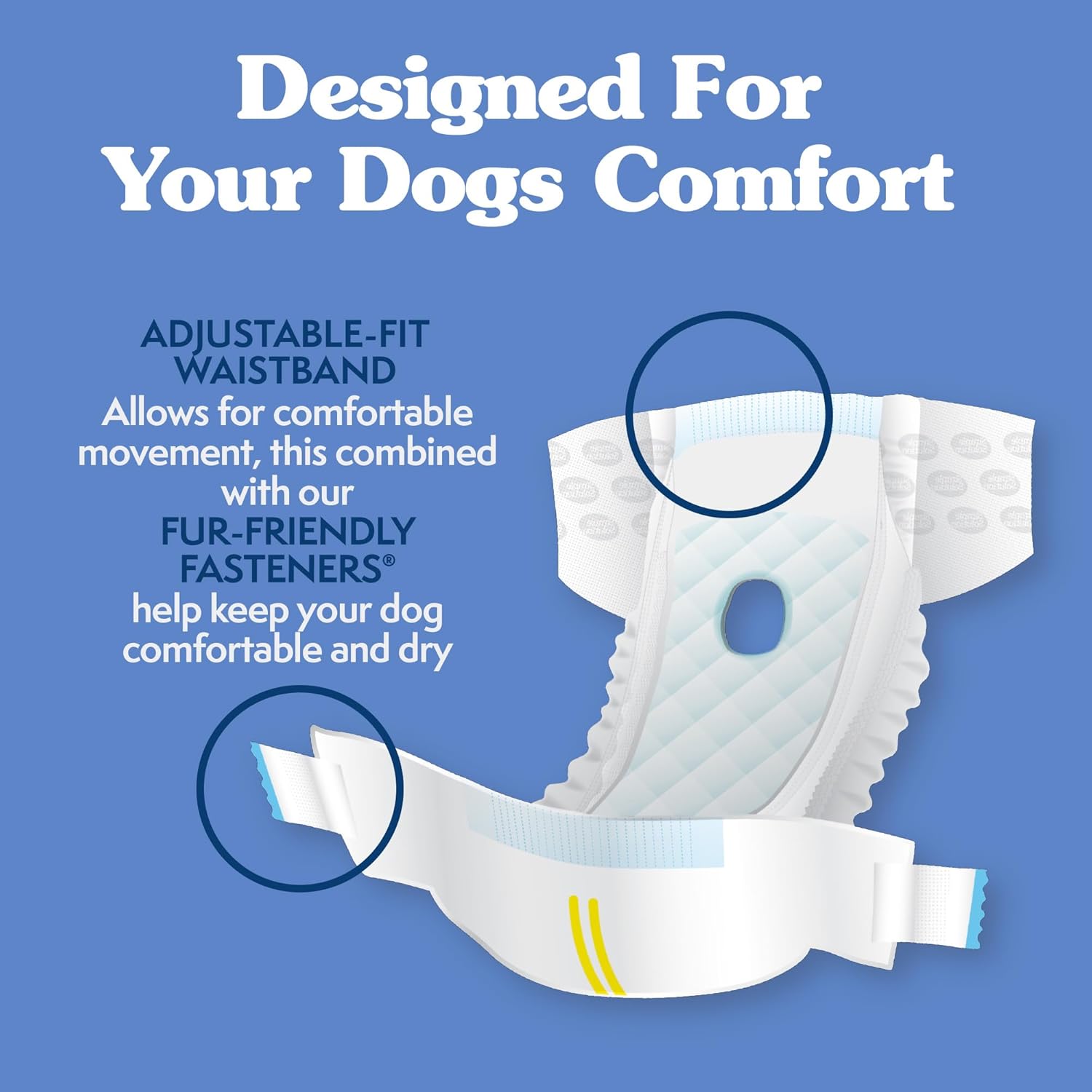 Disposable Dog Diapers for Female Dogs, True Fit, Absorbent, Leak Proof with Wetness Indicator, XL Puppy & Doggie Period Pad and Pee Diaper, for Large Pets, 18-27 Inch Waist, 30 Count