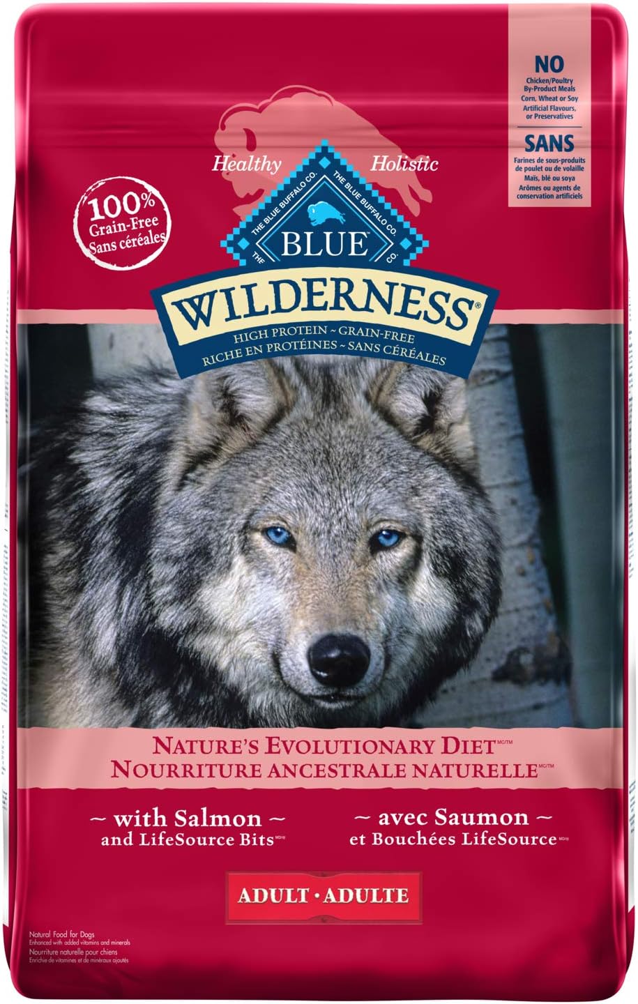 Wilderness High Protein Grain Free, Natural Adult Large Breed Dry Dog Food, Chicken 10.8Kg Bag - 24 Lb, Kibble