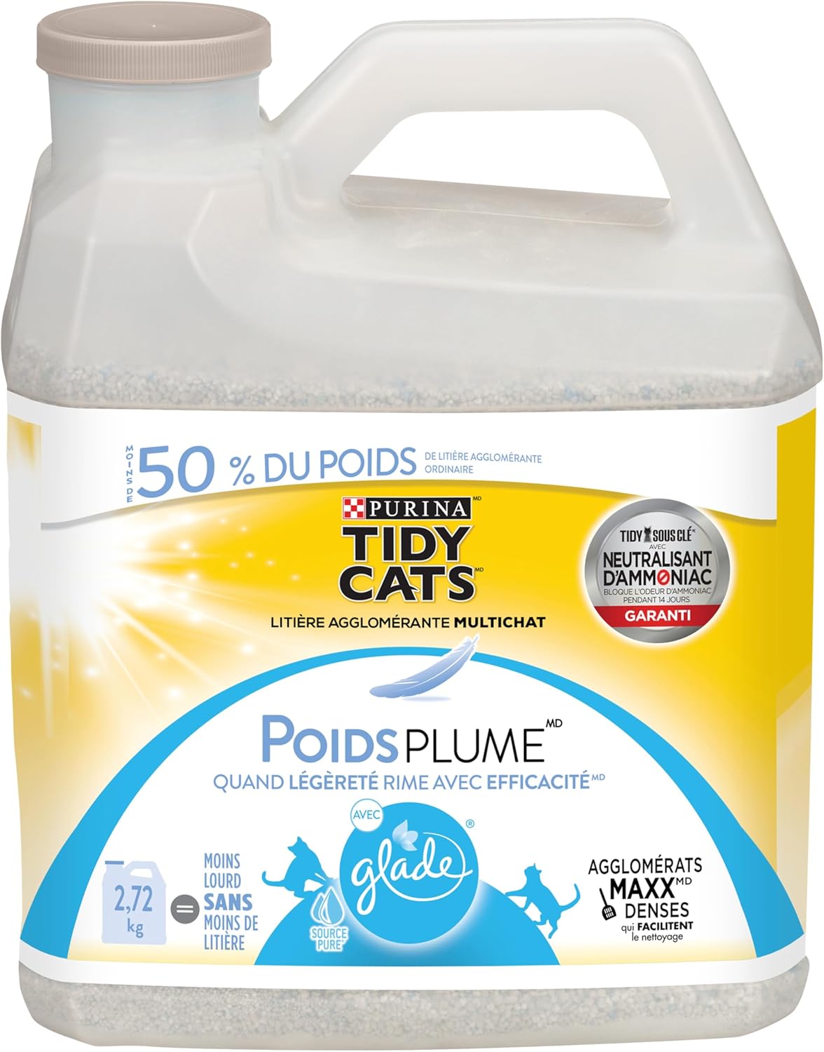 Glade Clear Springs Cat Litter, Lightweight Multi-Cat - 2.72 Kg Jug