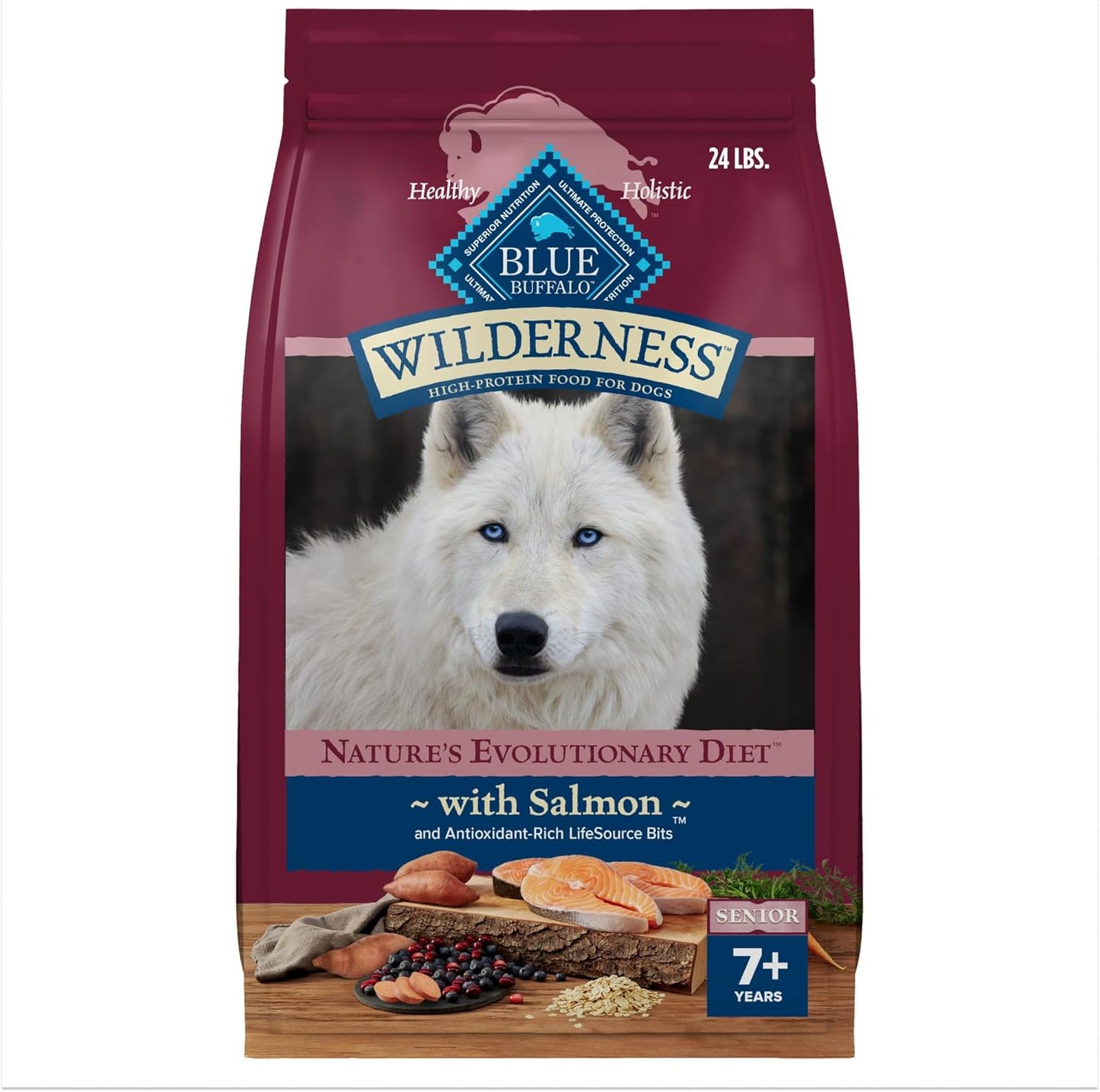 Wilderness High Protein Grain Free, Natural Adult Large Breed Dry Dog Food, Chicken 10.8Kg Bag - 24 Lb, Kibble