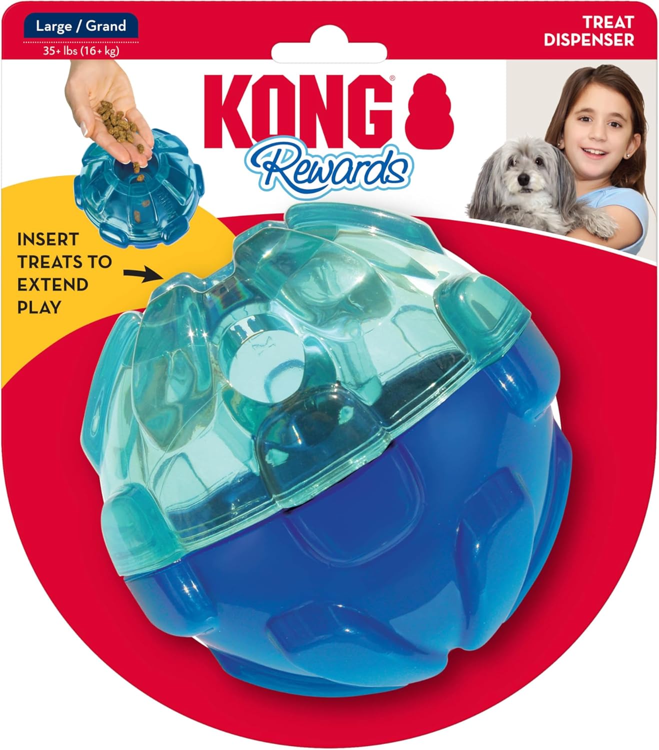 - Rewards Ball - Ultra Durable Interactive Treat Dispensing Dog Toy - for Large Dogs