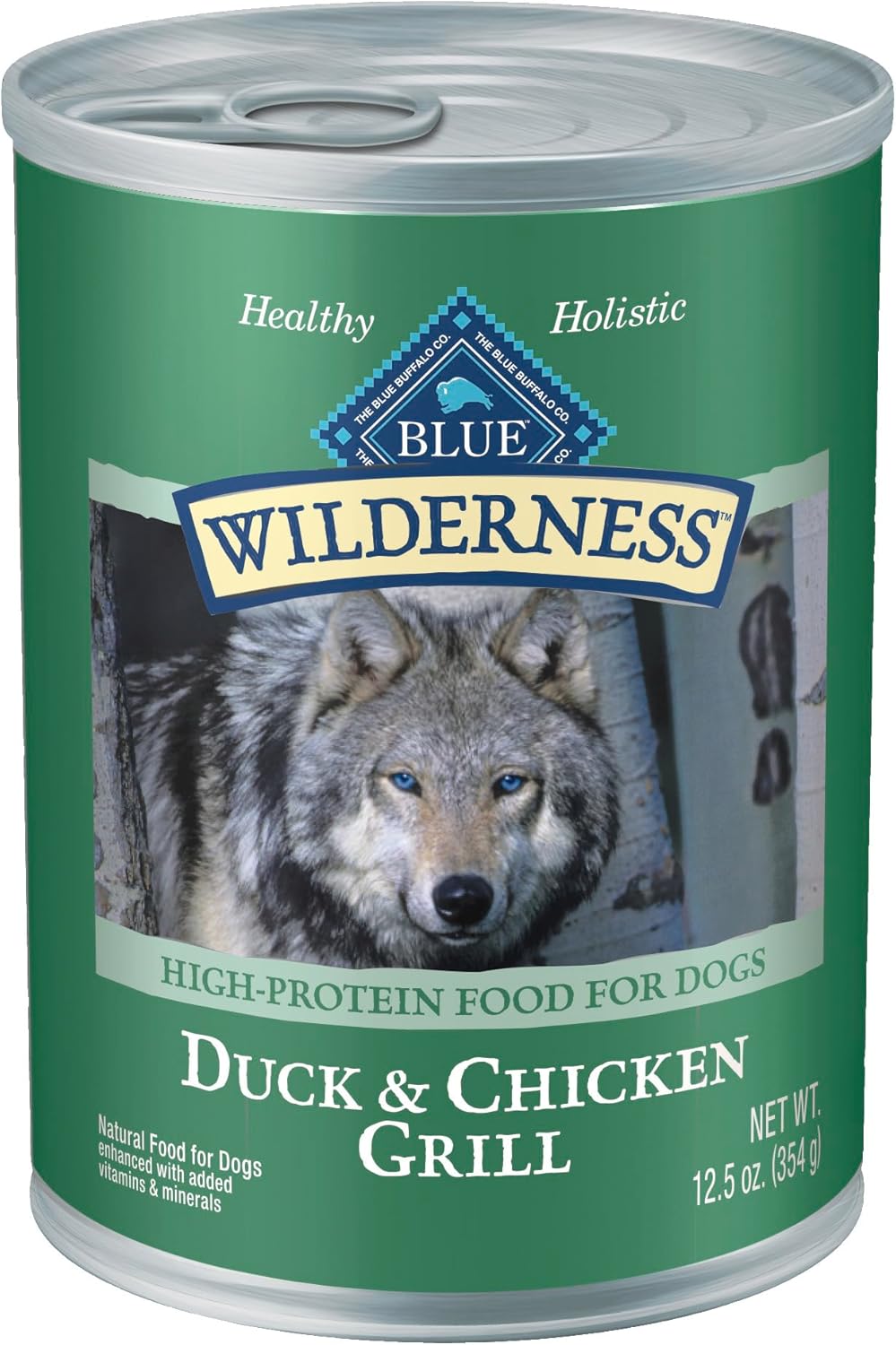 Wilderness High Protein Grain Free, Natural Senior Wet Dog Food, Turkey & Chicken Grill 354G Can (Pack of 12)