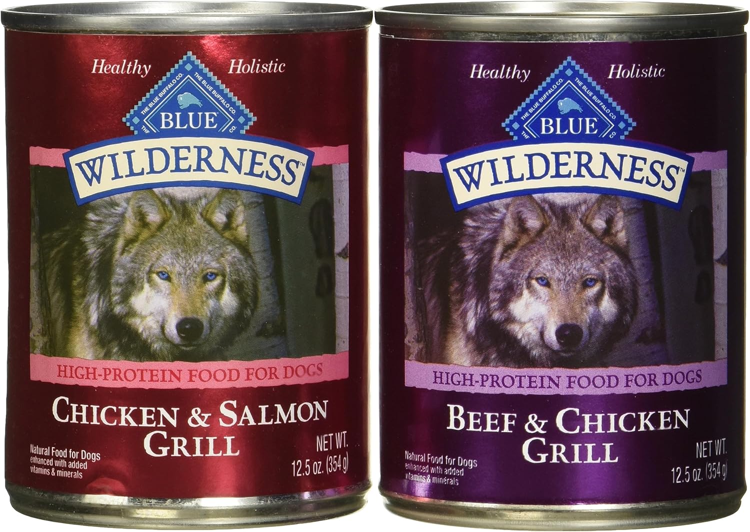 Wilderness High Protein Grain Free, Natural Senior Wet Dog Food, Turkey & Chicken Grill 354G Can (Pack of 12)