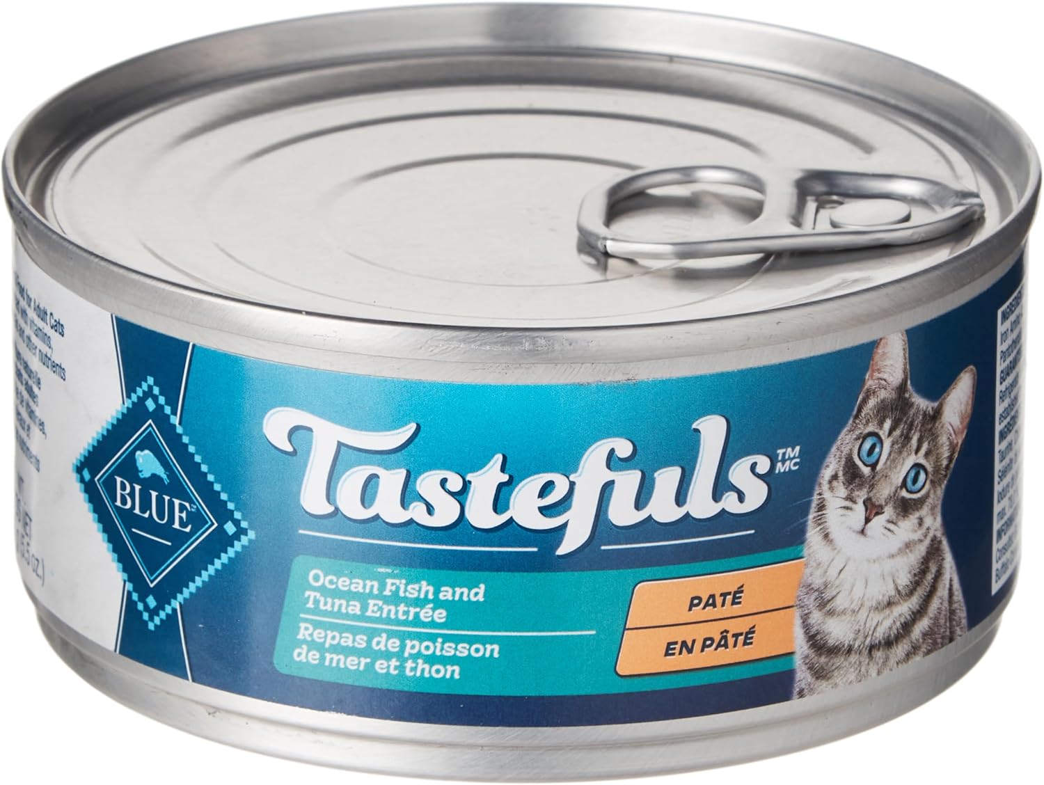 Tastefuls Natural Wet Cat Food, Chicken, Turkey/Chicken and Ocean Fish/Tuna Pate Variety Pack 5.5 Oz 12 Ct.