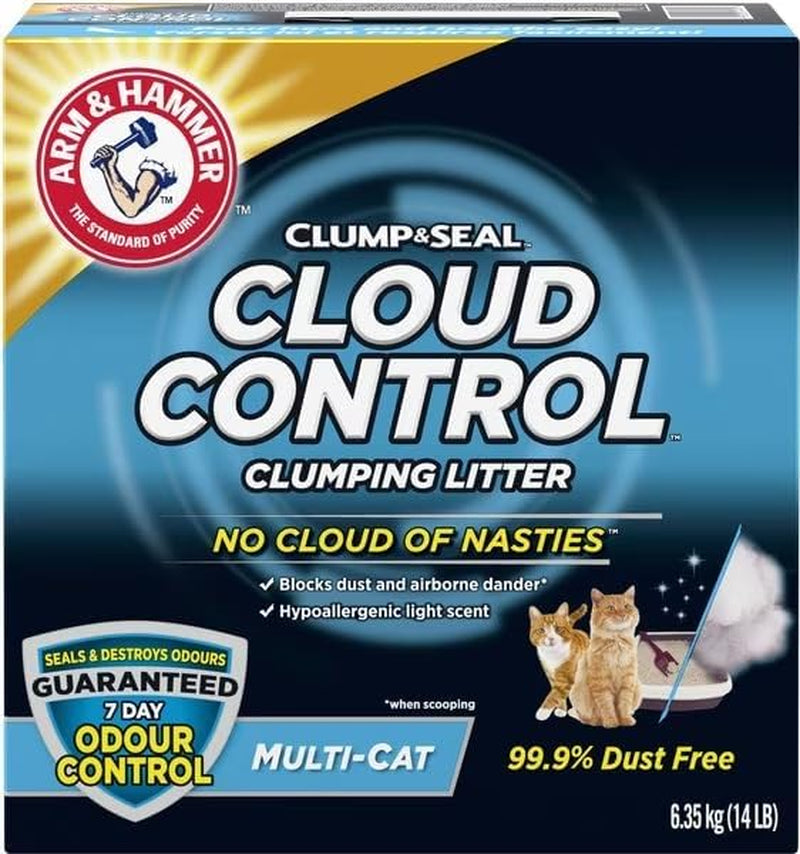 Clump & Seal Slide Clay Cat Litter, 6.4Kg, Odour Control, Dust Free, Clumping Litter