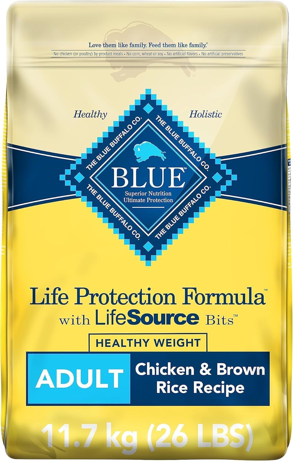 Life Protection Formula Adult Dog Food - Natural Dry Dog Food for Adult Dogs - Chicken and Brown Rice - 11.7 Kg Bag