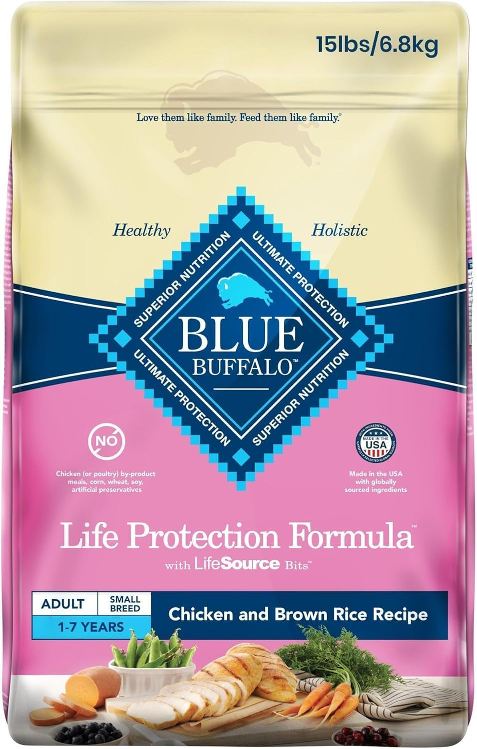 Life Protection Formula Adult Dog Food - Natural Dry Dog Food for Adult Dogs - Chicken and Brown Rice - 11.7 Kg Bag