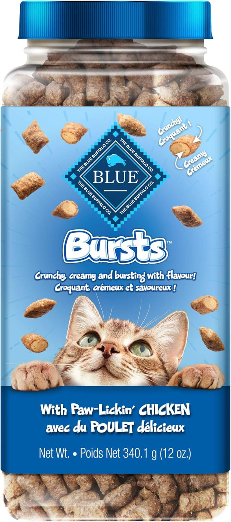 Bursts with Savory Seafood Cat Treats, 340G Tub