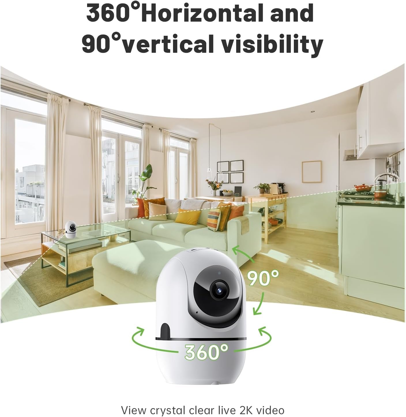 2K Indoor Security Camera 5G&2.4G Wifi Dog Pet Camera with Phone App,360°Home Security Camera Indoor,Baby Monitor Camera Surveillance Interieur Motion Sensor Night Vision 2-Way Audio,Nanny Cam