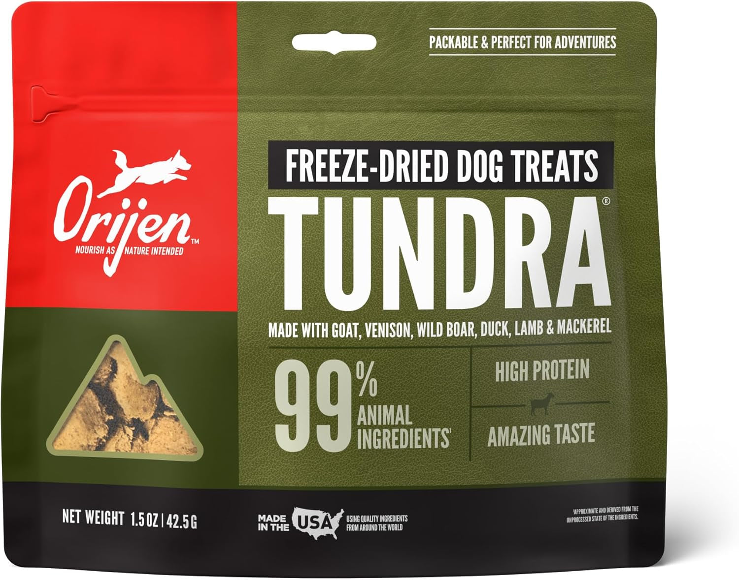 Freeze Dried Tundra Dog Treats, Wholeprey Ingredients, 3.25Oz