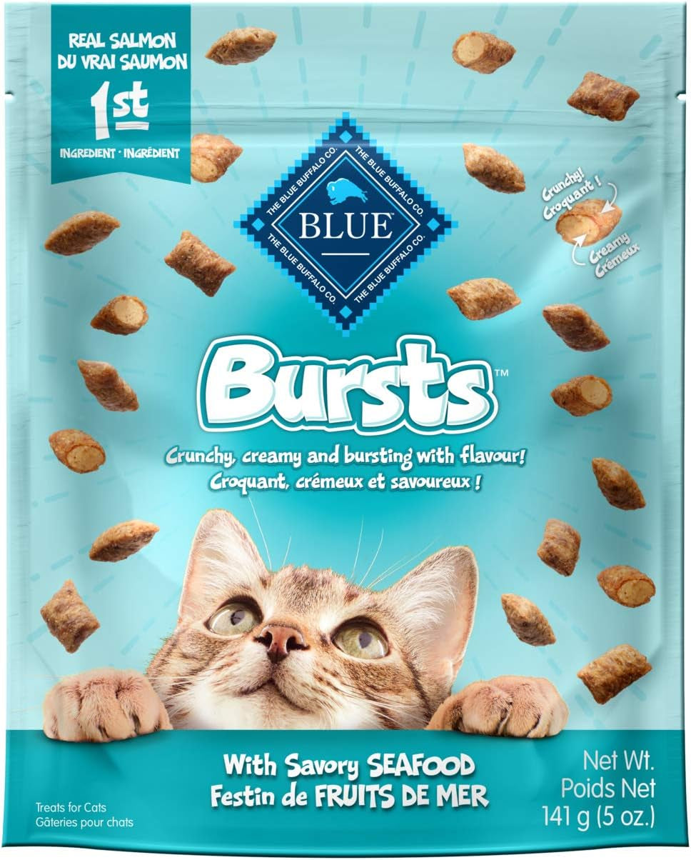 Bursts with Savory Seafood Cat Treats, 340G Tub