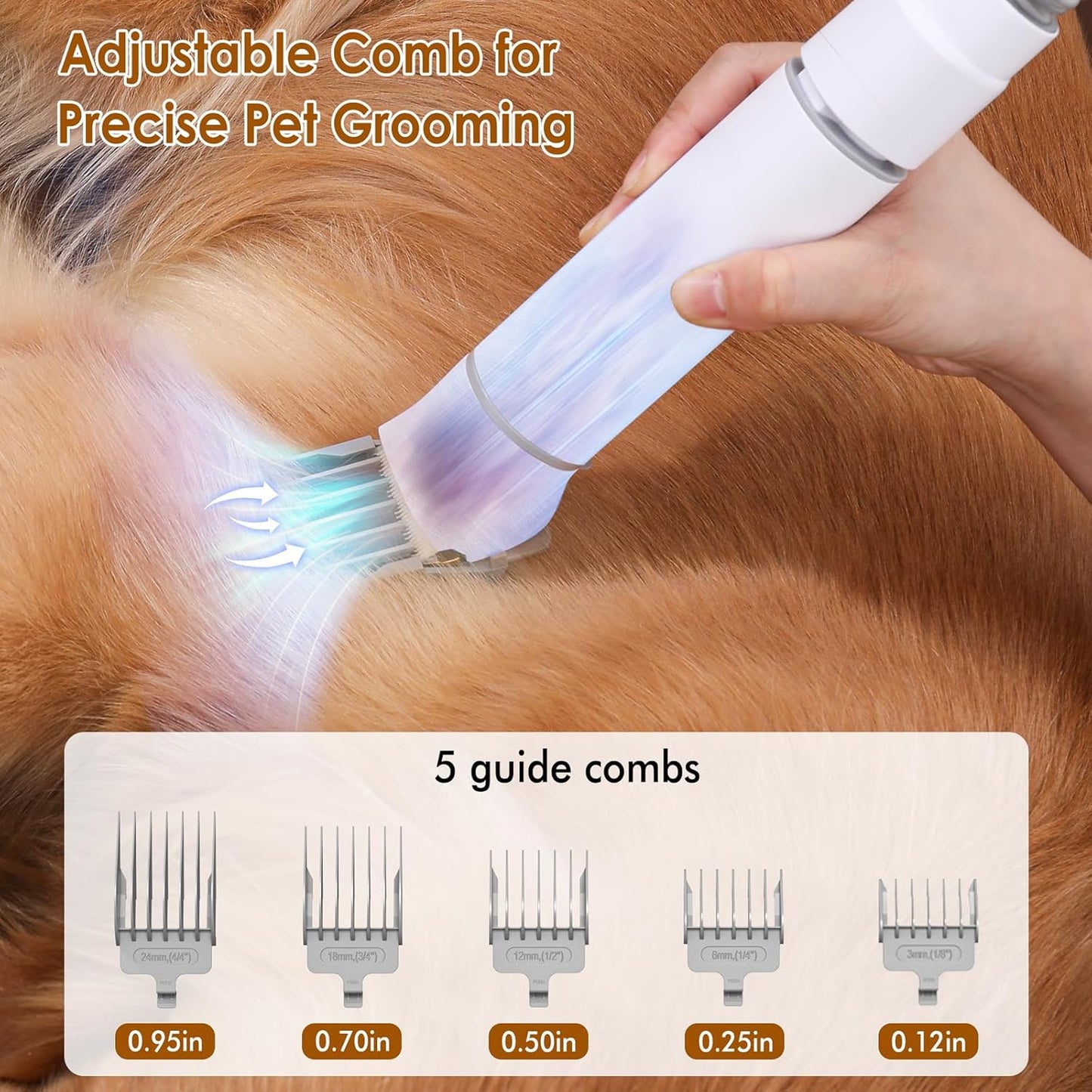 Dog Grooming Kit, 4L Dog Grooming for Shedding with 7 Grooming Tools,13000Pa Dog Grooming Vacuum Kit,Low Noise Dog Grooming Kit with HEPA Filter Advanced Filtration System